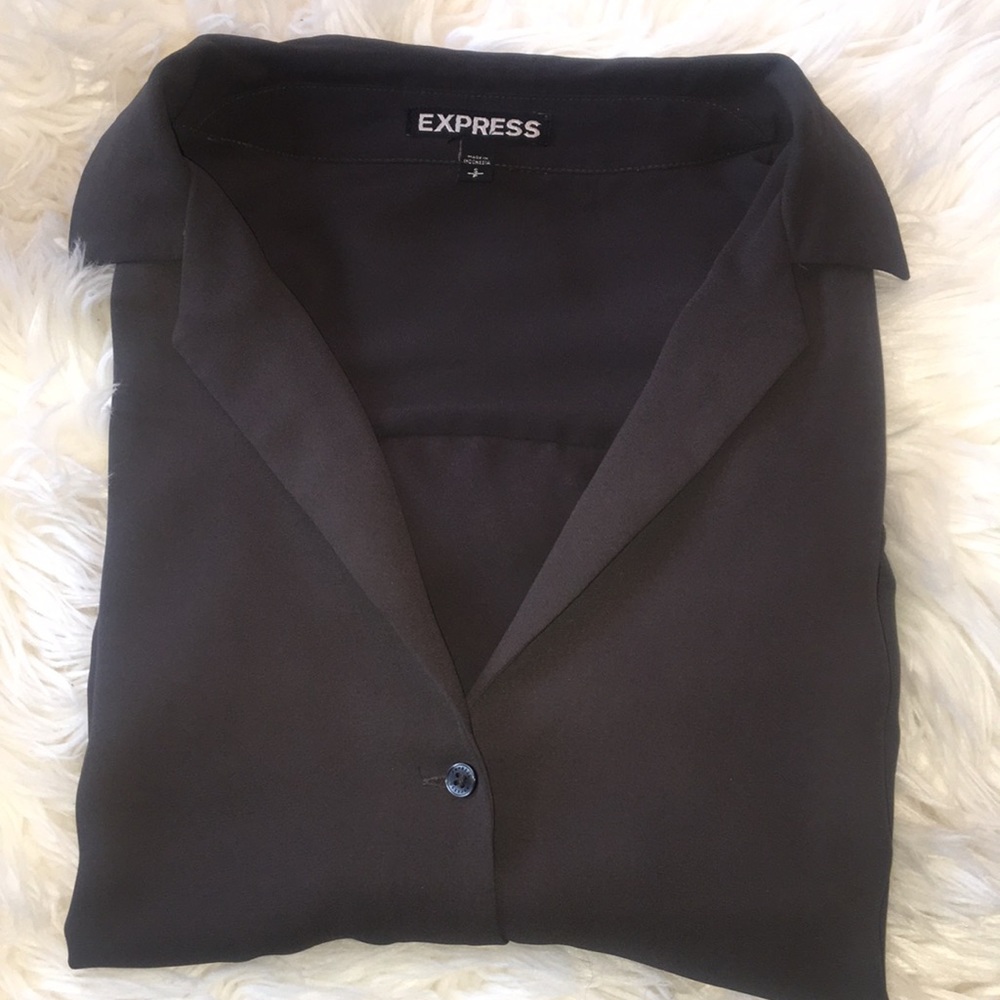 Dark Gray Express Portofino Blouse